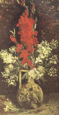 Vincent Van Gogh Vase wtih Gladioli and Carnations (nn04) France oil painting art